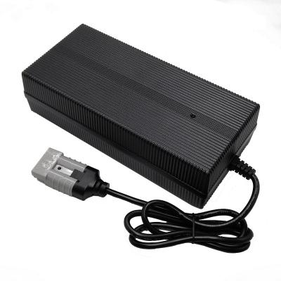 China Plastic case 93% 48v High efficiency 58.4v 7a lifepo4 battery charger Fanless golf cart battery charger for sale