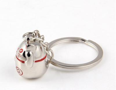 China Metal Chinese NBCU Style Audited 3D Cat Creative Metal Key Chain for sale