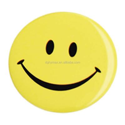 China Yellow Smiley Smile Face Design Europe Classic Badge Button Pins for sale