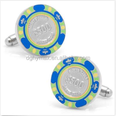 China Europe replica poker chip cufflinks for casino souvenir for sale