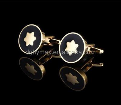 China Bulk High Quality New Design Fashion Star Brass Cufflink for sale