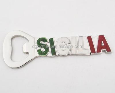 China Europe Sicily toursit souvenir fridge magnet with bottle opener for sale