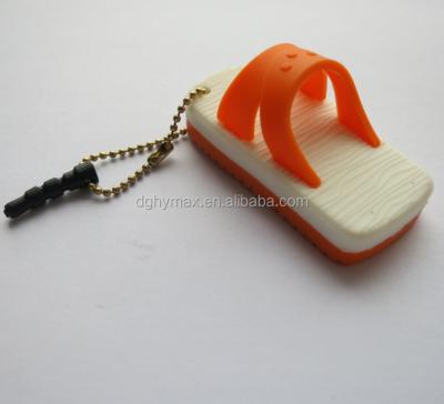 China Creative Souvenir Slipper Shape Silicone Mobile Phone Dust Plug for sale