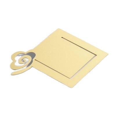 China Europe Custom Logo High Quality Square Shape Gold Plated Brass Metal Bookmark For Book for sale