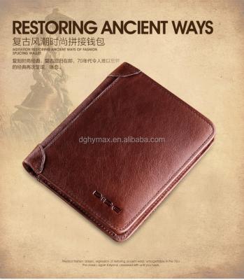 China Promotion Gift Fashion Genuine Leather Wallet With Logo Customize Available for sale