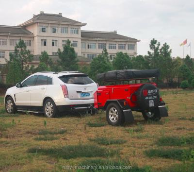 China 2017 Hot Selling Travel Trailer Red Folding Tent RV Trailer For 4x4 SUV Car for sale