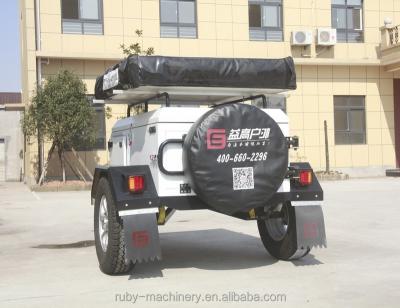 China Travel Trailer TK-D2 Off Road folding Car Camper Trailer with Roof TopTent for sale