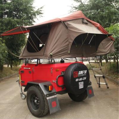 China Travel Trailer D2 Camper Trailer With Quality Roof Tent for sale