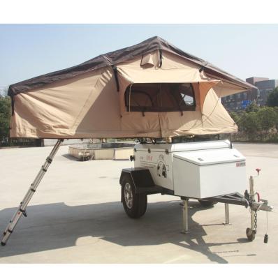 China SS D2 Mini Camper Trailer Cargo Box With Roof Top Tent for sale