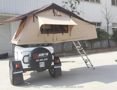 China SS Cargo Box D2 Caravan Off Road Folding Camper Trailer With Roof Top Tent for sale