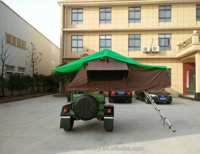 China Offroad Folding Travel Trailer Green OEM Tent Trailer For Sale for sale