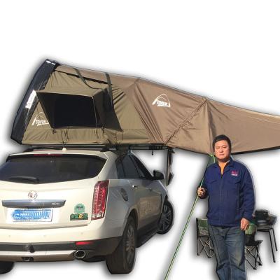 China Extended Type TORUK 4x4 4WD Canvas Roof Top Camper Roof Car Tent Side Sun Shelter Offroad Car Tent for sale