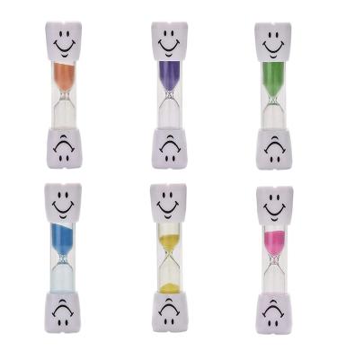 China Smile Sahpe 1 Face Tooth Dental Timer 2 3 4 5 Minute Tooth Shape Sand Timer For Kids Toothbrush for sale