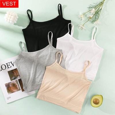 China QUICK DRY Ladies Vest Tops Sexy Slim Fit Women Beach Crop Top Cropped Vest Navel Vest For Women Tube Top Push Up Shirt for sale