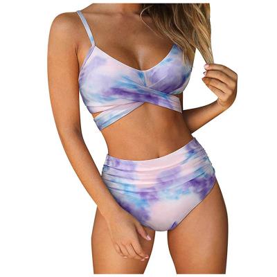 China 2021 Women's Breathable Sexy Thong Bikini High Waist Thong Bikini Set And Swimsuit for sale