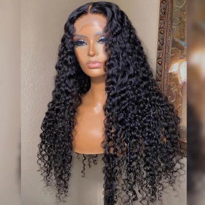 China Cheap Raw Indian Body Wave Virgin Hair Wigs Full Lace Front Wigs Deep Curly Human Hair HD Lace Front Wigs For Black Women Seller for sale