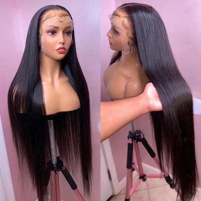 China Wholesale Virgin Brazilian Body Wave Cuticle Aligned Hair Vendor Lace Wig For Color Women Glueless 360 Hd Transparent Lace Front Wigs for sale