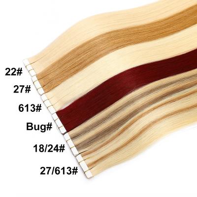 China Wholesale Cartoon Human Hair Cuticle Hair Extensions 100% Double Cuticle Remy Skin Weft Tape Hair Tape In Hair Extensions With High Quality for sale