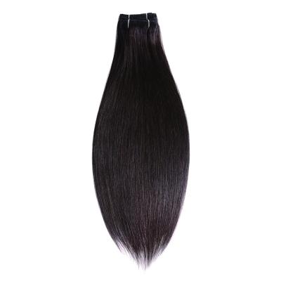 China Yicheng Hair Factory 2022 New Nrrival Silky Straight Double Drawn Bone Straight Wave Clip In Mongolian Hair Extensions Dark Brown for sale