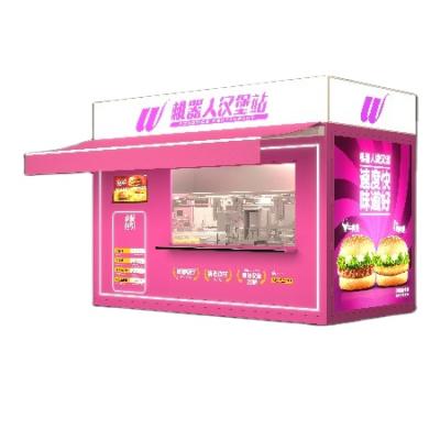 China The high efficiency simple design of the hamburger machine vending fully automatic hamburger robot video technical support, modern online support for sale