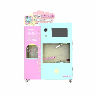 China Latest FUNVENDING Pink&Blue Fully Automatic Fairy Commercial Type Cotton Candy Floss High Efficiency Machine for sale