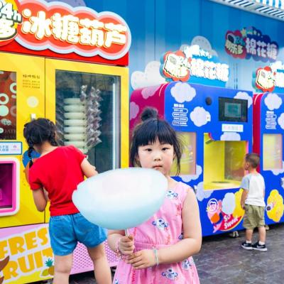 China Factory direct high efficiency automatic vending machine cotton floss candy machine for sale earn money machine candy robot for sale