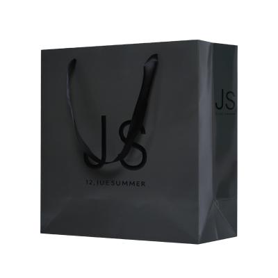 China China Suppliers Custom High Quality Black Paper Bags Recyclable Shipping Apparel Gift Bags With Logo for sale