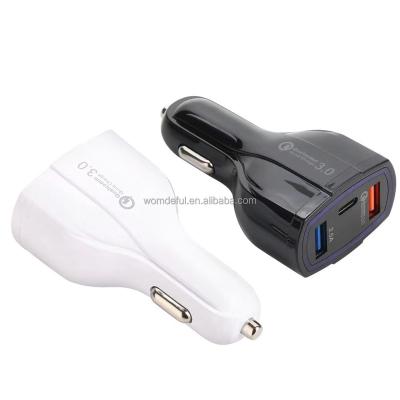 China UniversalÂ   Multi QC 3.0 PD 20W USB C Car Charger Mobile Phone Bullet Car Fast Charging Charger Phone For Car Bus for sale