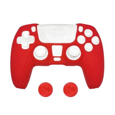 China Protective Silica Gel PS5 Controller Skin PS5 Accessories Soft Silicon Rubber Cover Case For Playstation 5 Gamepad Game With 2 Thumb Capss for sale