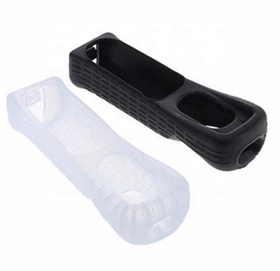 China Black White Silicon Anti-Skid Lengthen Silicone Rubber Case For Nintendo Wii Remote Controller Without Motion Plus Protector Cove for sale