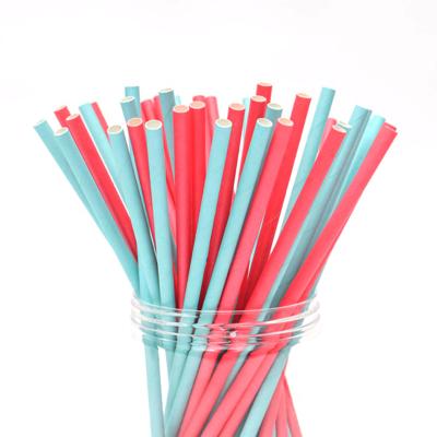 China Color Disposable Pure Biodegradable Paper Food Grade Drinking Straws for sale