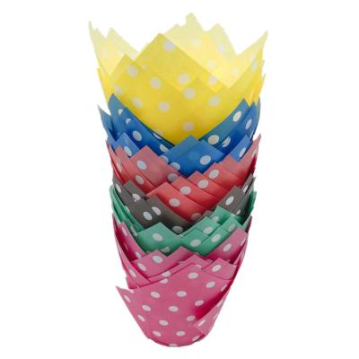 China Disposable Greaseproof Muffin Cupcake Cups Baking Christmas Cupcake Wrapping Paper for sale