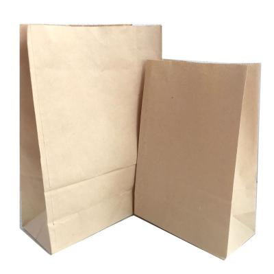 China Recyclable Customized Printed Catering Packaging Kraft Paper Wax Wedding Paper Bags for sale