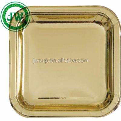 China Gold / Silver Disposable Aluminum Foil Square / Round Cake Plate for sale