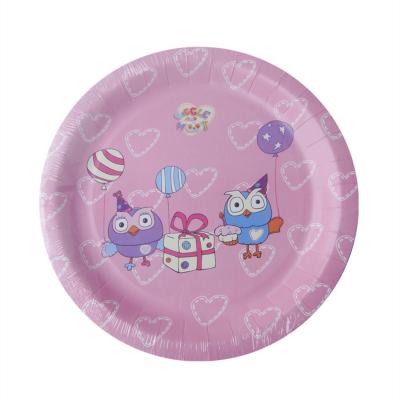 China New Product Disposable Disposable Decorate 7 Inch Disposable Dishes And Paper Plates for sale