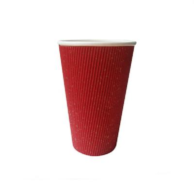 China Ripple Wall Custom Printed High Quality Ripple Paper Cup For Hot Beverage Coffee Beverage Packaging for sale