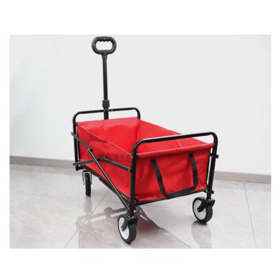 China Sturdy Portable Foldable Cart Easy Folding Beach Camping Customized Steel Outdoor Wagon for sale