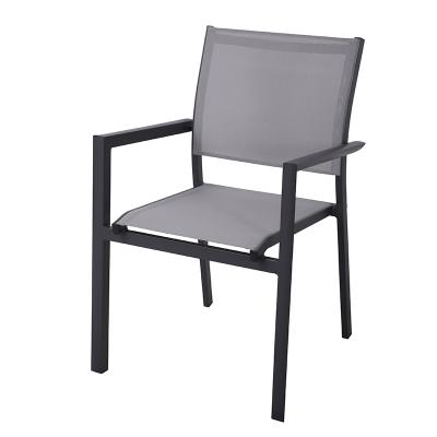 China Metal Stackable Outdoor Aluminum Patio Furniture Garden Sling Relaxing Chairs for sale