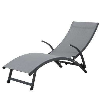 China Metal Adjustable Outdoor Furniture Right Design Beach Alum Foldable Sling Chair for sale