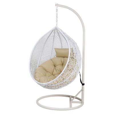 China New Next Modern Steel Frame Outdoor Balcony Swing Chair Hang Egg Shape Swing Chair for sale