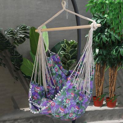 China With Pattern Design Printing Size Quality Customized Color Polycotton Outdoor Comfortable Patio Swings With Pillow for sale