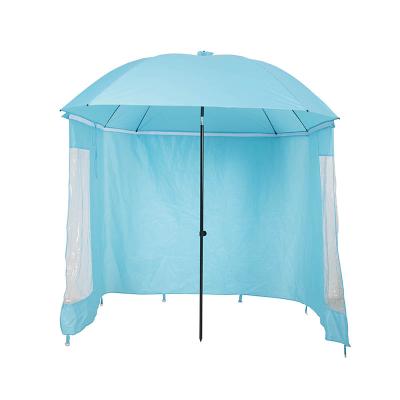 China Factory outlet contemporary easy-to-operate outdoor rainproof beach umbrella with tilt and curtain for sale