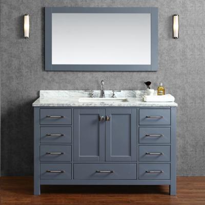 China Modern Solid Wood 48 Inch Modern Bathroom Vanity for sale