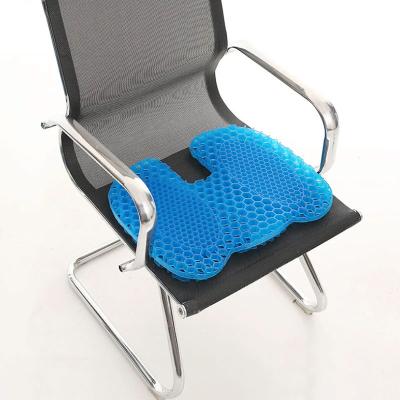 China Non-slip Breathable Ice Protection Therapy Cushion Gel Memory Foam Orthopedic Coccyx Cushions For Summer Pain Office Chair Car Black Red for sale