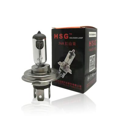 China Quartz Wholesale Price Halogen Car Light Bulbs H4 12V Car Light Bulbs Car Lightning System Glass Headlight for sale