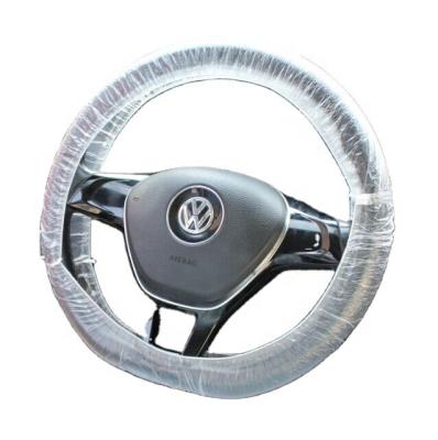 China Eco - Friendly Disposable Car Steering Wheel Cover Plastic Transparent for sale