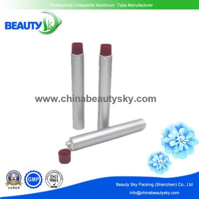 China Soft aluminum Tubes for  PH>7 Hair Dying cream  for Janpanese market with silver finishing for sale