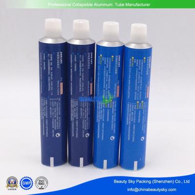 China Dia. 22mm Blue Color  Pharmaceutical Cream Pharmaceutical Ointment Packaging Aluminum Tubes for Ocean Market for sale