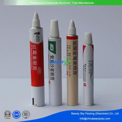 China Dia. 16mm 10g  Pharmaceutical  Eye Ointment Packaging Aluminum Tubes with Long nozzel cap for sale