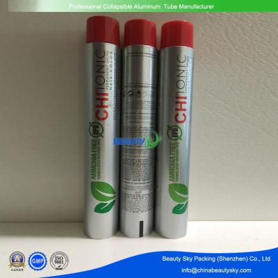 China 80g Volume M11 screw Printed Aluminium Tubes  for  Hair Color cream with colored cap for sale